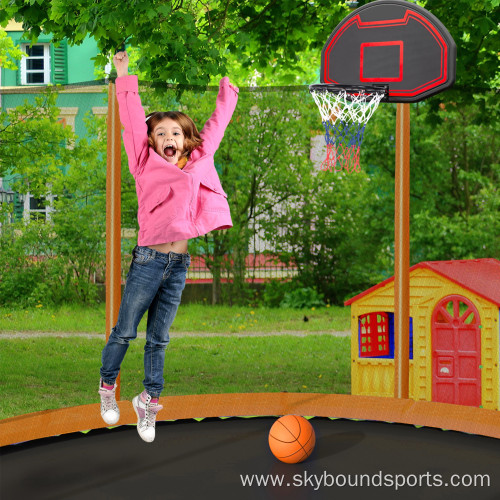 12 feet Trampoline And Enclosure With Basketball Hoop